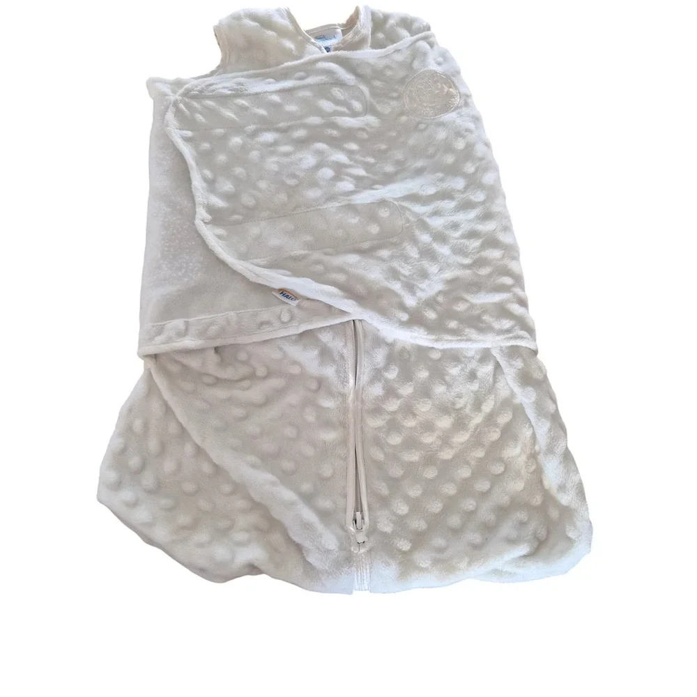 HALO SleepSack Swaddle Newborn Cream Minky Dot Wearable Blanket 6-12 lbs NB‎